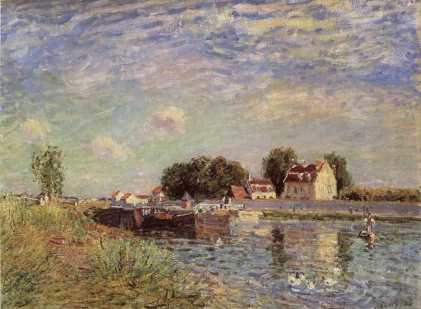 Alfred Sisley The Canal du Loing at St-Mammes china oil painting image